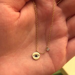 14k evil eye necklace